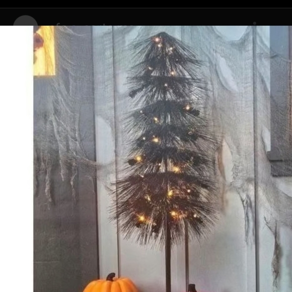 LED Black Halloween Tree with Lights